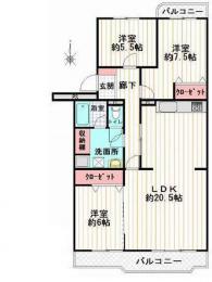 北柏ライフタウン5-1　３階　《火災保険料弊社負担＆御引越などで使用頂ける現金3万円》